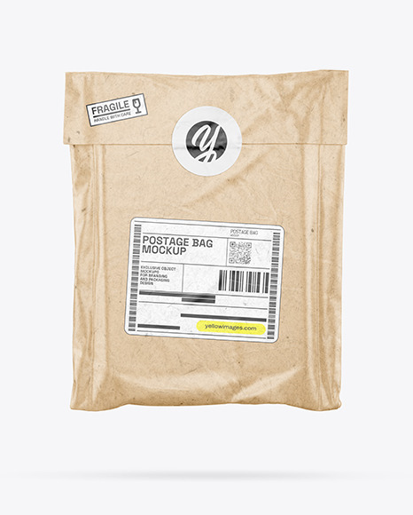Kraft Postage Bag Mockup