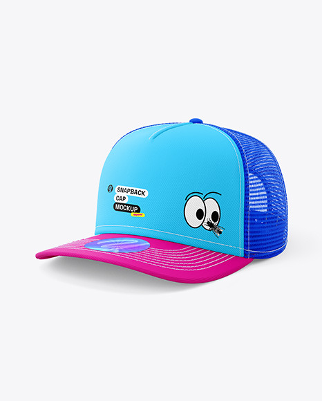 Snapback Mockup - Half Side View