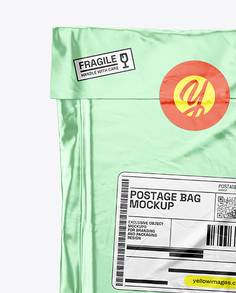 Metallic Postage Bag Mockup
