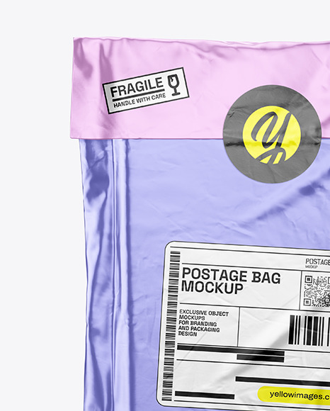 Metallic Postage Bag Mockup