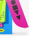 Box w/ Glossy Cosmetic Tube Mockup