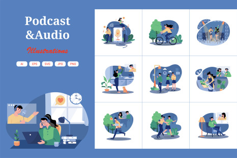 M464_Podcast Illustration Pack