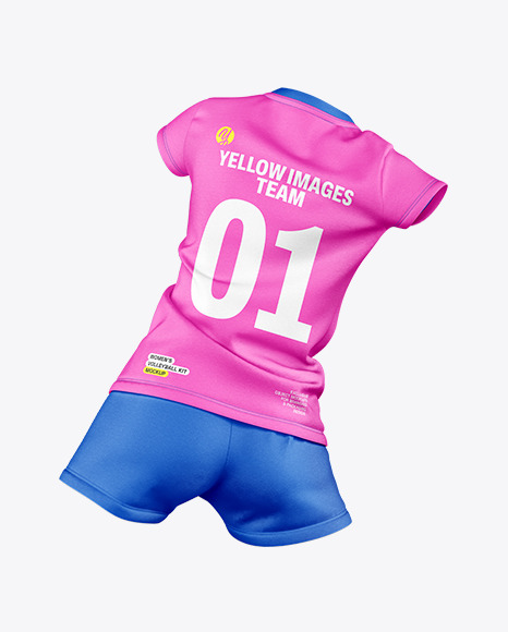 Women&#039;s Volleyball Kit Mockup - Back view