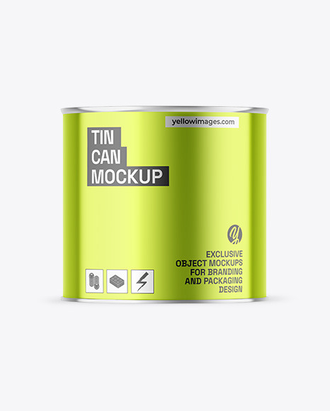 Metallic Tin Can Mockup