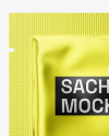 Metallic Square Sachet Mockup