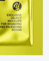 Metallic Square Sachet Mockup
