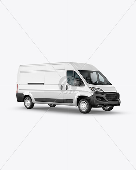 Panel Van Mockup - Half Side View