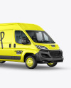 Panel Van Mockup - Half Side View