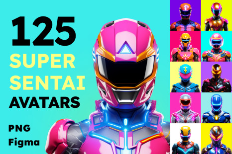 125 Animoji Style Avatars - Super Sentai