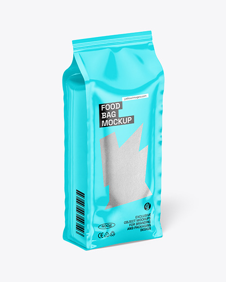 Glossy Food Bag Mockup