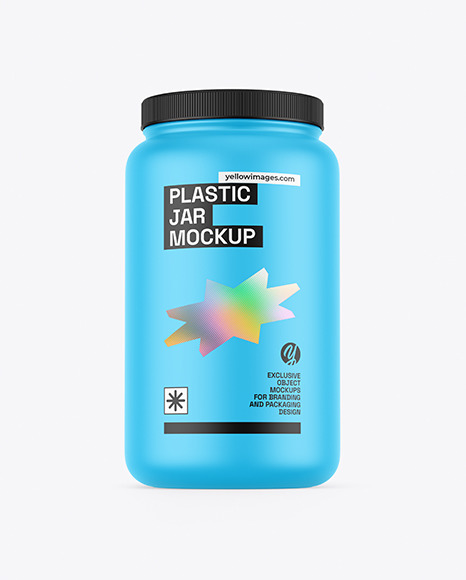 Matte Plastic Jar Mockup