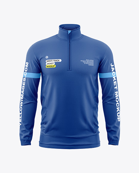 Men’s Zip Sport Jacket Mockup - Front View