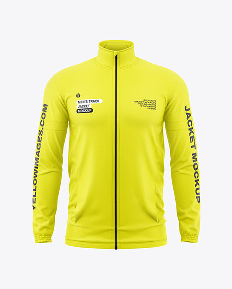 Men’s Zip Sport Jacket Mockup - Front View