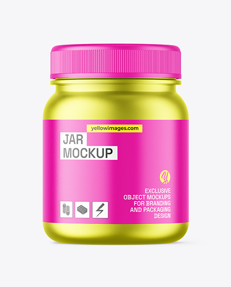 Metallic Jar Mockup