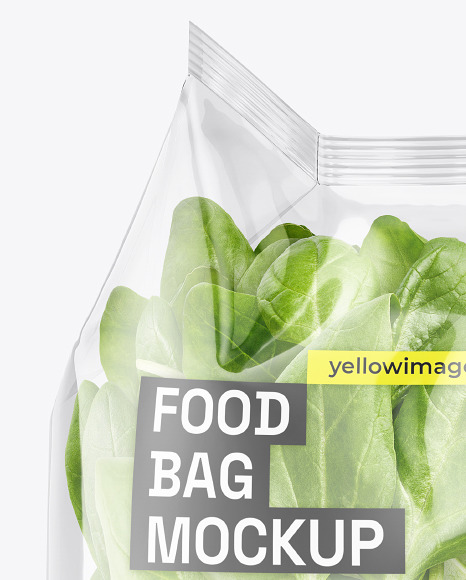 Clear transparent plastic bag mockup Royalty Free Vector