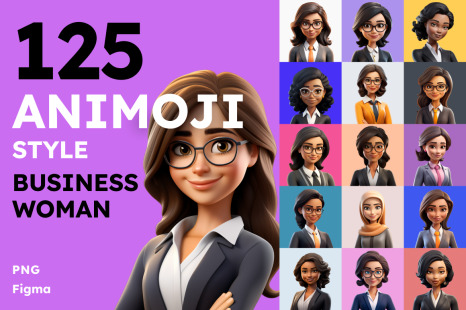125 Animoji Style - Businesswoman