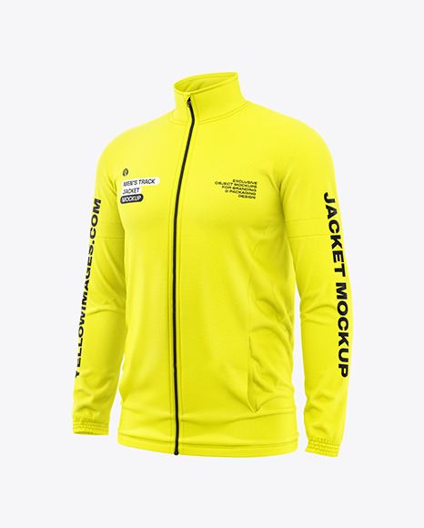 Men’s Zip Sport Jacket Mockup - Half Side View