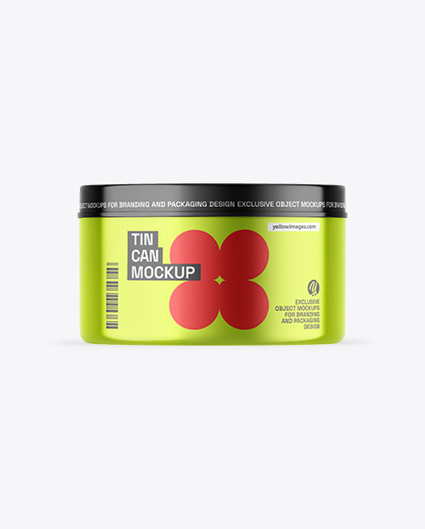 Metallic Tin Can Mockup