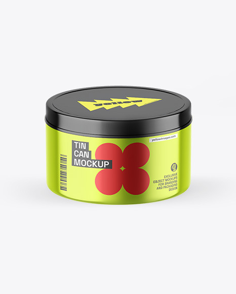 Metallic Tin Can Mockup