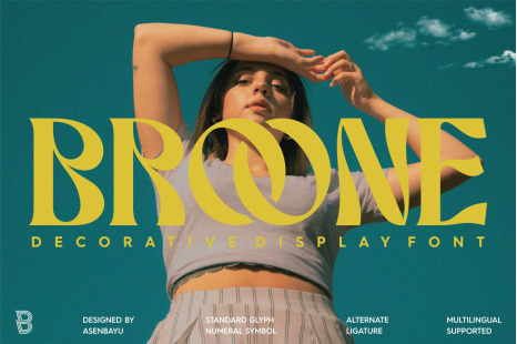 Broone - Decorative Display Font