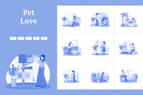 M703_Pet Love Illustration Pack