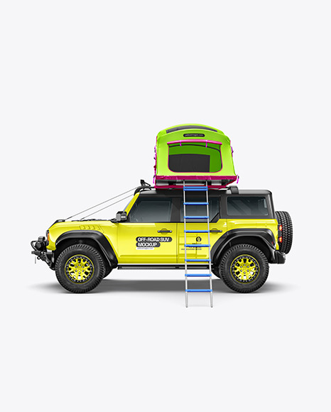 Off-Road SUV With Tourist Tent