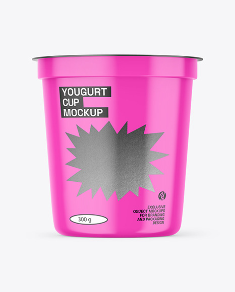 Glossy Yougurt Cup Mockup