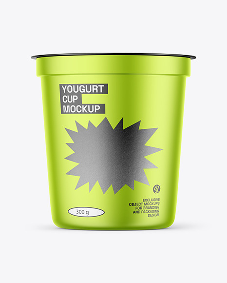 Metallized Yougurt Cup Mockup