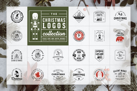50 Retro Modern Christmas Logos