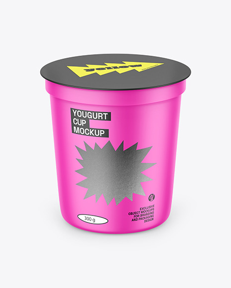 Matte Yougurt Cup Mockup