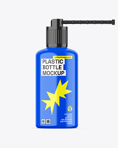 Glossy Spray Bottle Mockup