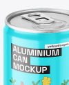 Aluminium Drink Can With Glossy Finish Mockup