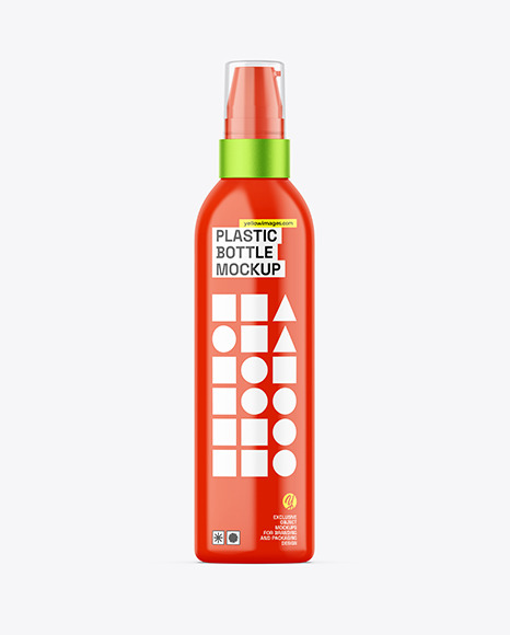Glossy Spray Bottle Mockup