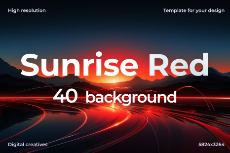 Sunrise Red ❊ Background Set