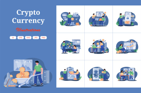 M437_Cryptocurrency Illustration Pack