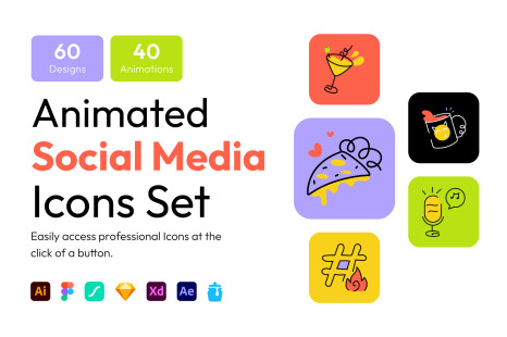 Animated Social Media Icons