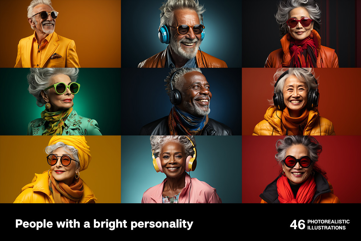 People with a bright personality on Yellow Images Creative Store