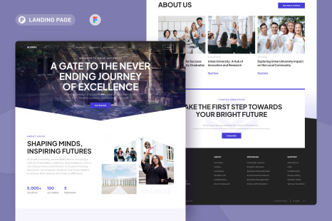 Unixe - University Landing Page