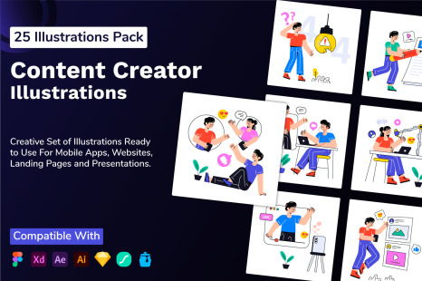 25 Content Creator Illustration