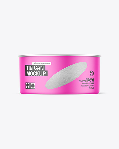 Matte Round Tin Can Mockup