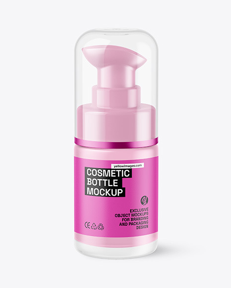 Frosted Cosmetic Bottle Mockup