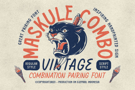 Maskule Combo Vintage Pairing Font