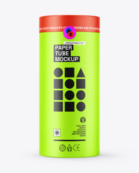 Matte Paper Tube Mockup