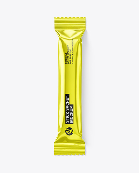 Metallic Stick Sachet Mockup