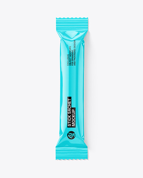 Glossy Stick Sachet Mockup