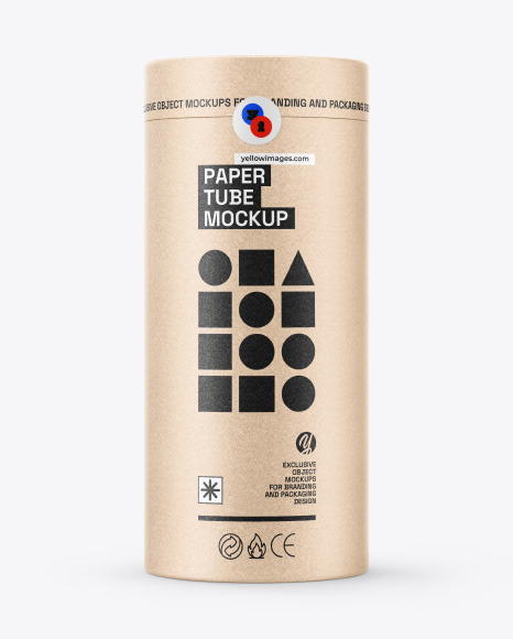 Kraft Paper Tube Mockup