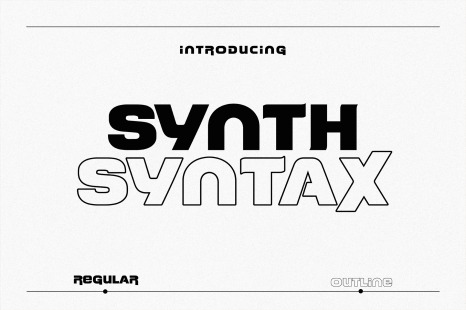 SynthSyntax - Streetwear Typeface