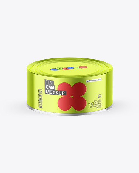 Metallic Tin Can Mockup