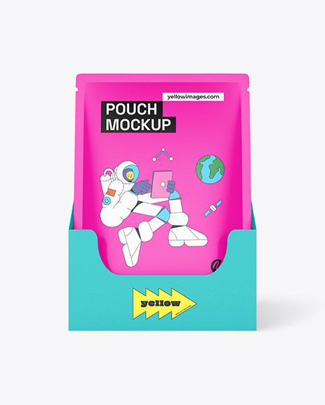 Carton Box With Pouches Mockup