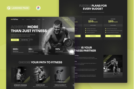 FitFlex - Fitness Studio Landing Page